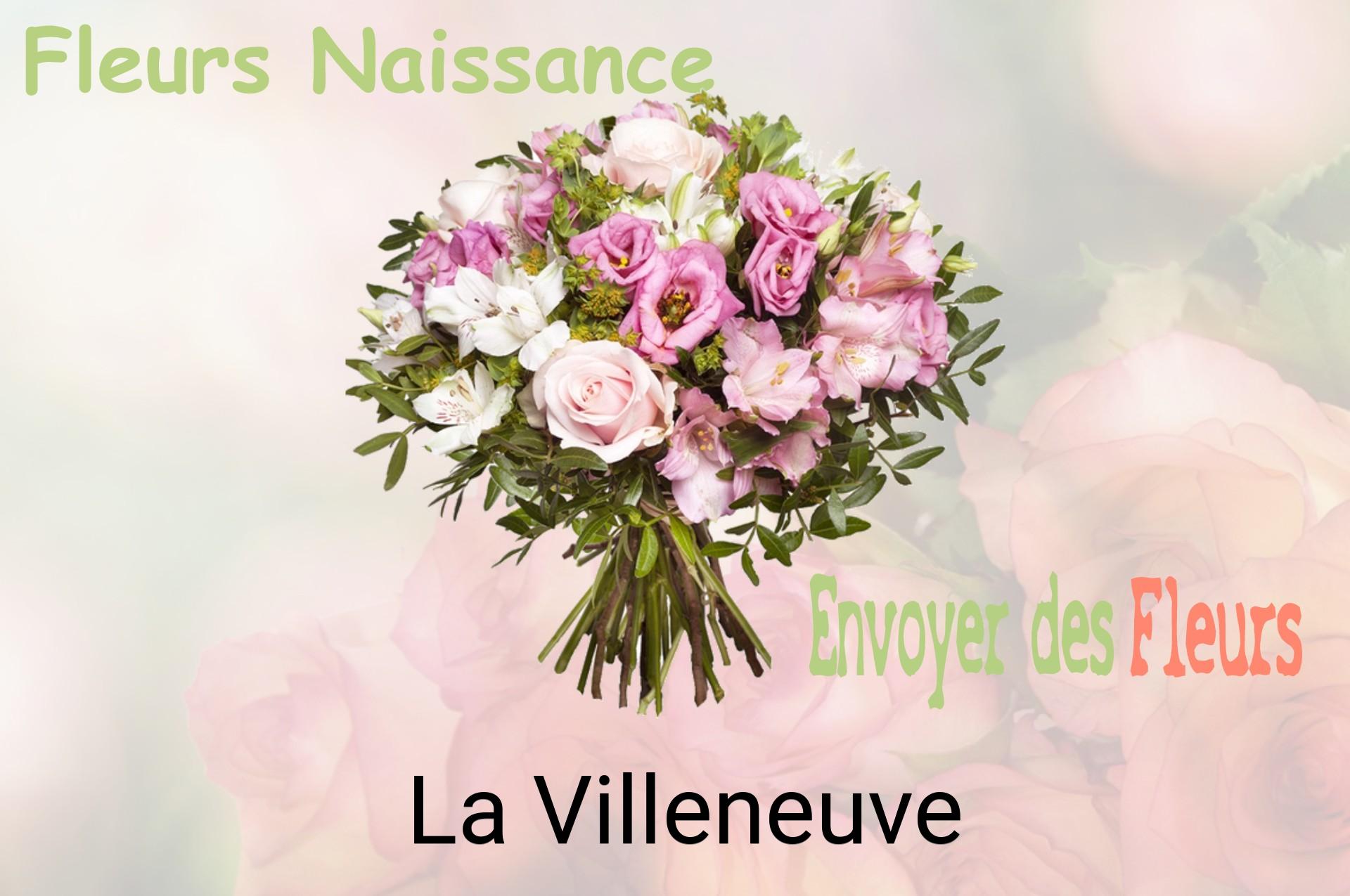 Bouquet de fleurs de naissance livré à La Villeneuve